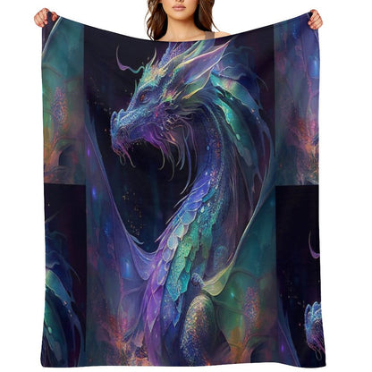 Celestial Dragon Throw Blanket
