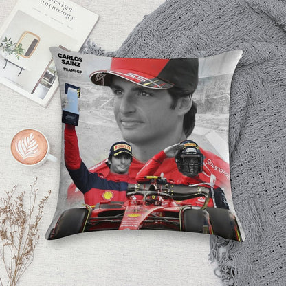 CARLOS SAINZ - 2022 MIAMI GP Soft Skin-Friendly Throw Pillow