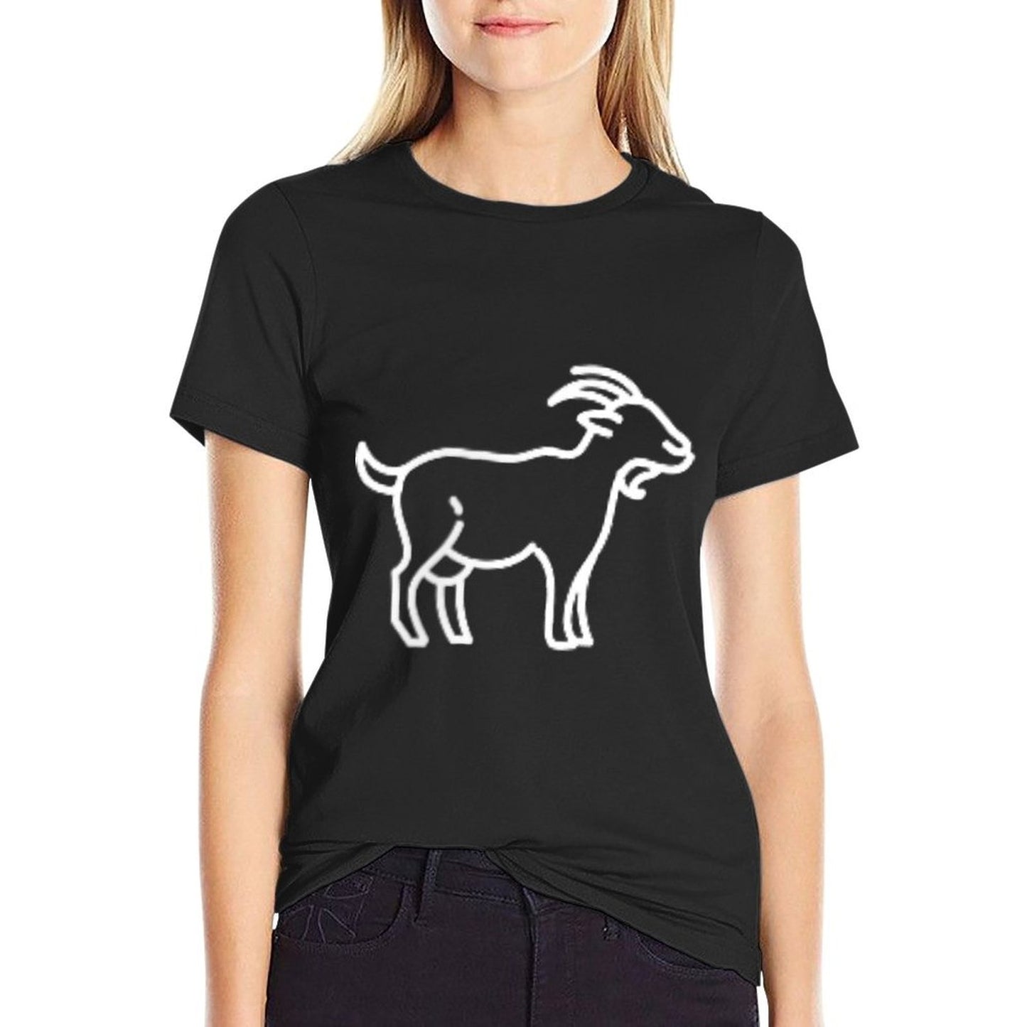 The Pocket Patch Badge Apparel Co. Goat Animal Badge Patch Line Art Icon Outline Gift T-Shirt