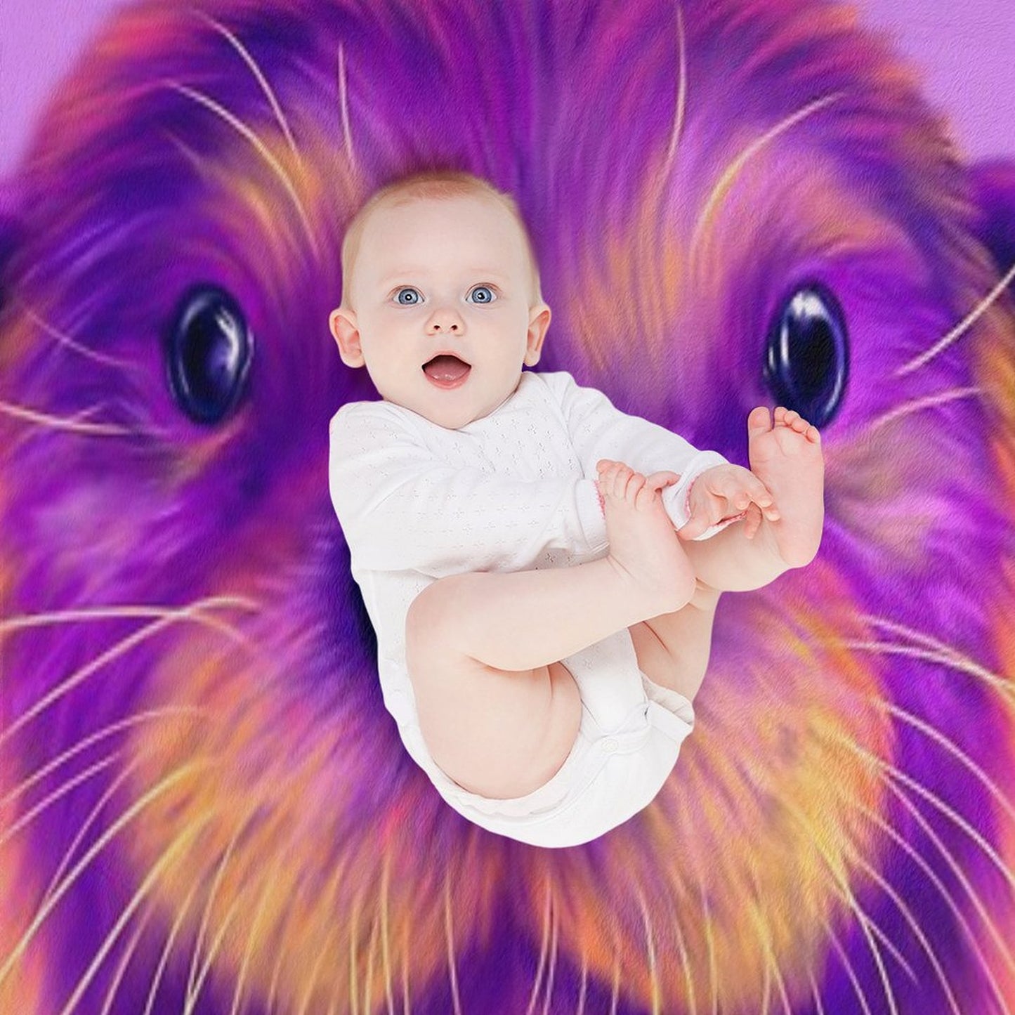 Purple Otter Throw Blanket