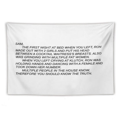 The Note Wall Tapestry Jersey Shore Tapestry