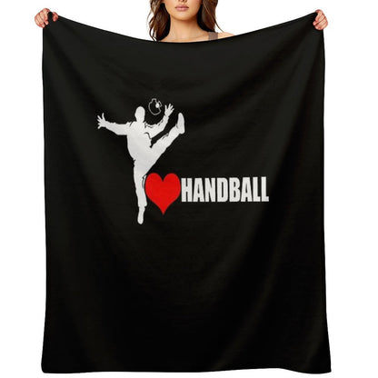 I Love Handball  Handballer Love Goalie Handball Lover Throw Blanket