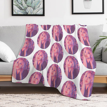 RSE Pink Sunset Icon Throw Blanket