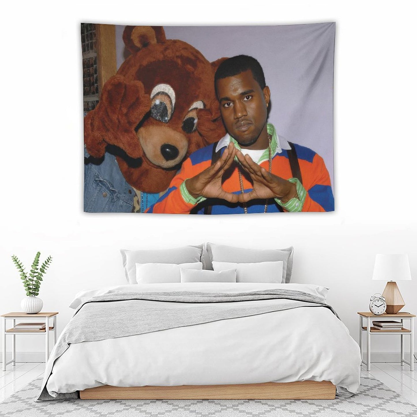 Kanye West with Bear Tapestry