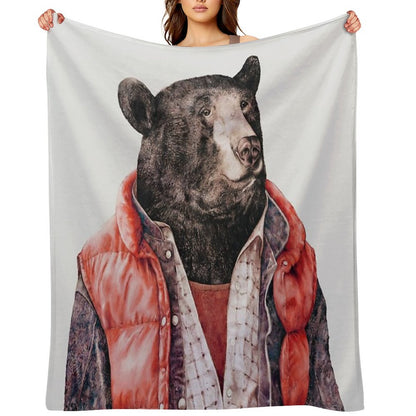 Black Bear Throw Blanket