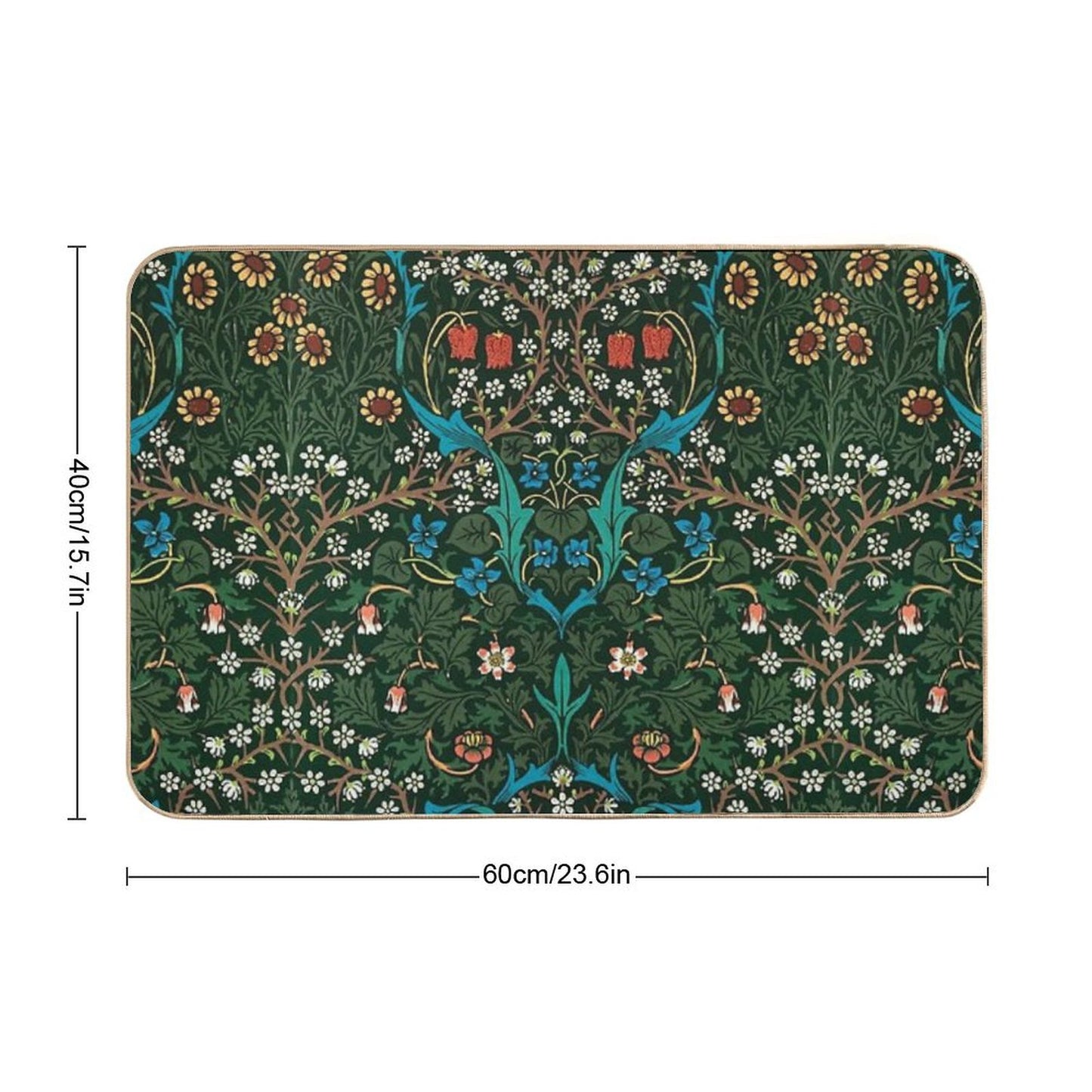 Blackthorn by William Morris, 1892 Bath Mat