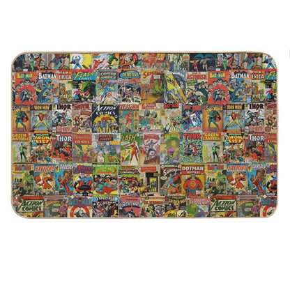 Vintage Comic Book Pattern Bath Mat