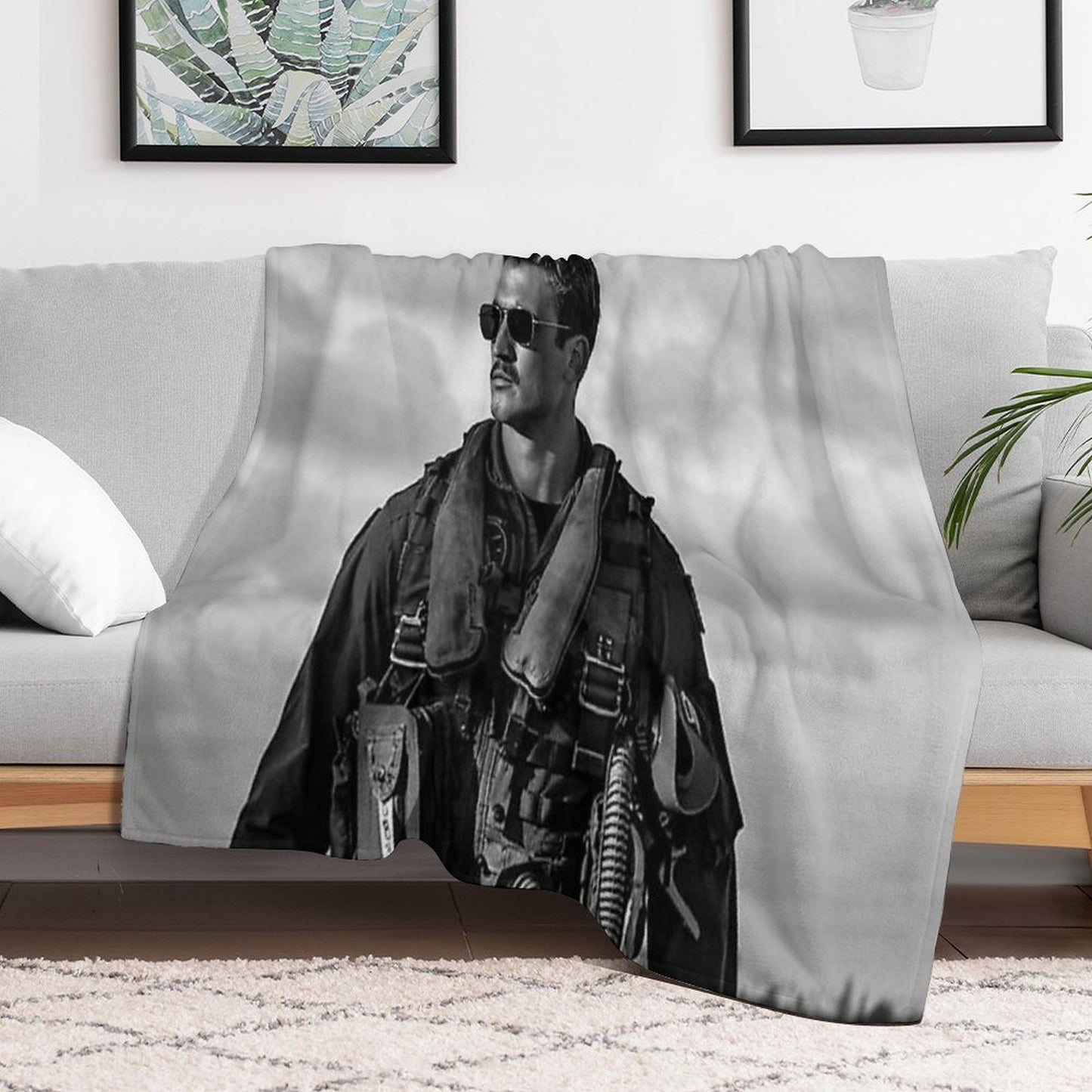 Miles B&W Throw Blanket