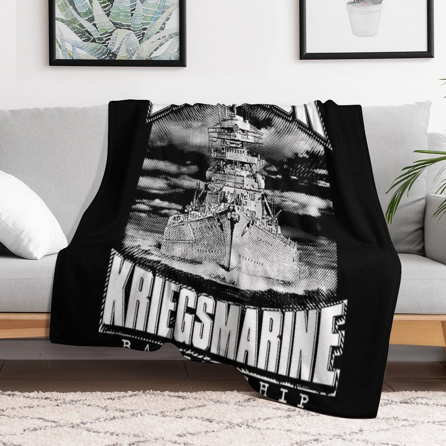 Battleship Bismarck Throw Blanket
