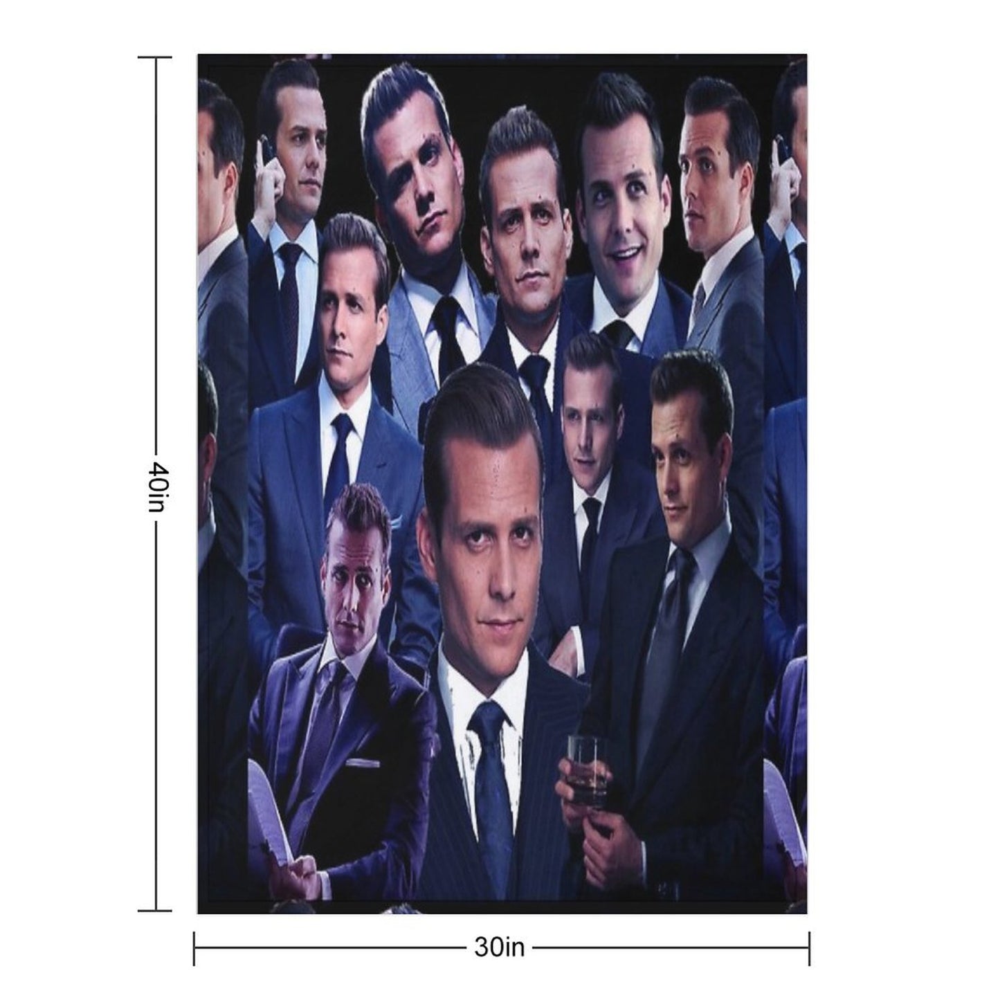 Harvey Specter Suits Collage Tribute Design 2022 Throw Blanket