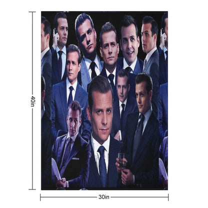 Harvey Specter Suits Collage Tribute Design 2022 Throw Blanket