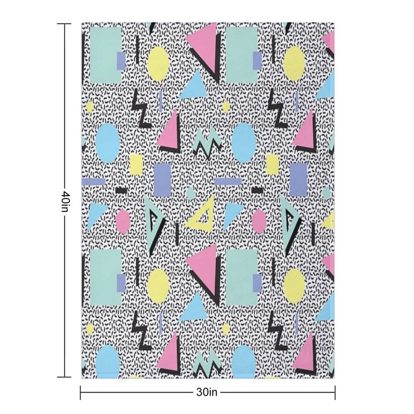 Eighties Memphis Pattern Design Throw Blanket