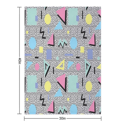 Eighties Memphis Pattern Design Throw Blanket