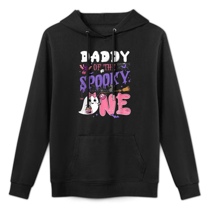 Daddy Of The Spooky One 1St Birthday Girl Halloween Ghost Shape Retention Hoodie