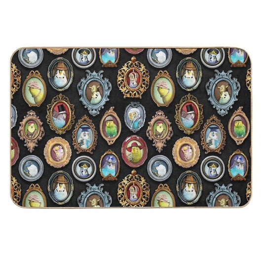 Budgies in Hats  Pet-Safe Bath Mat