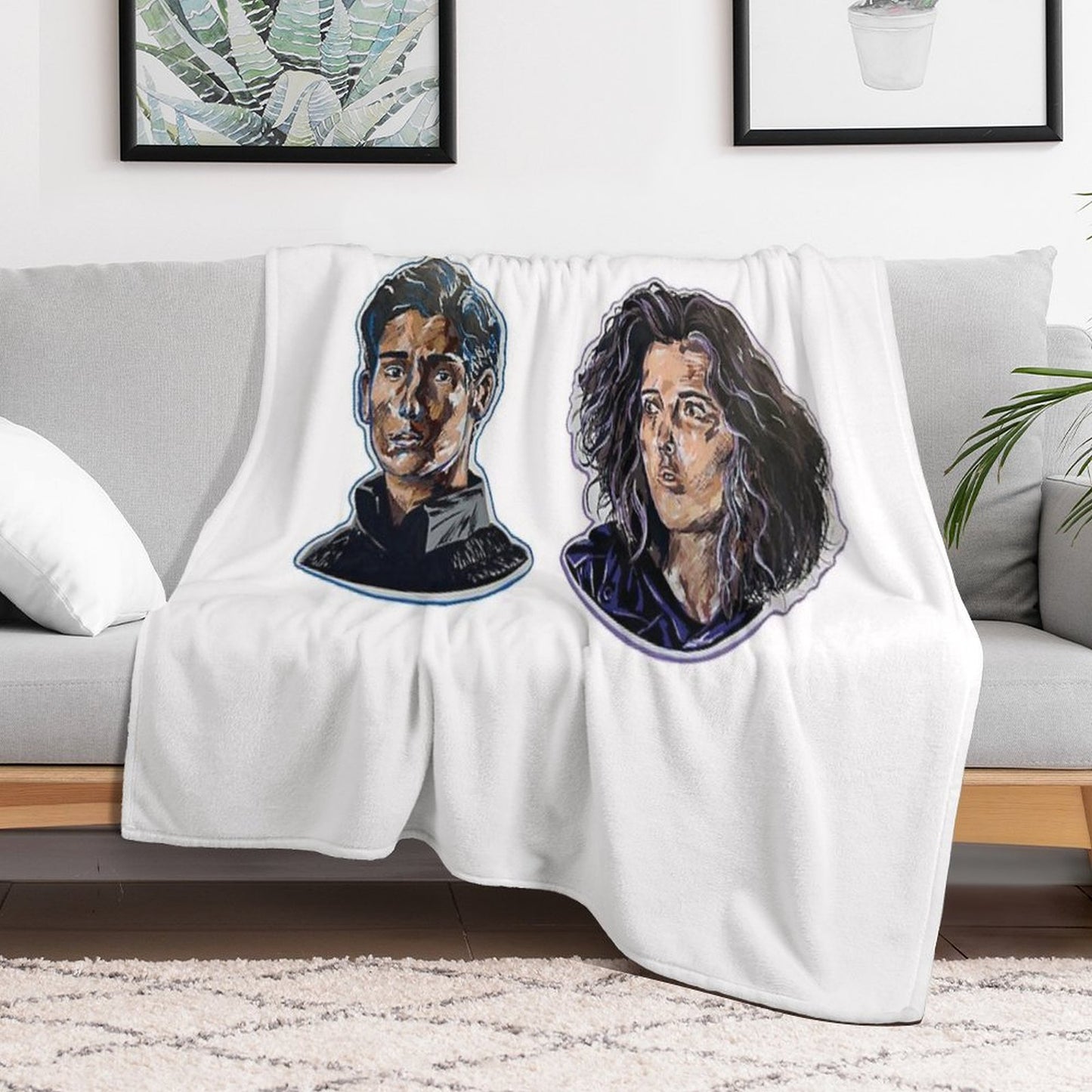 Bruce Wayne And Selina Kyle Throw Blanket