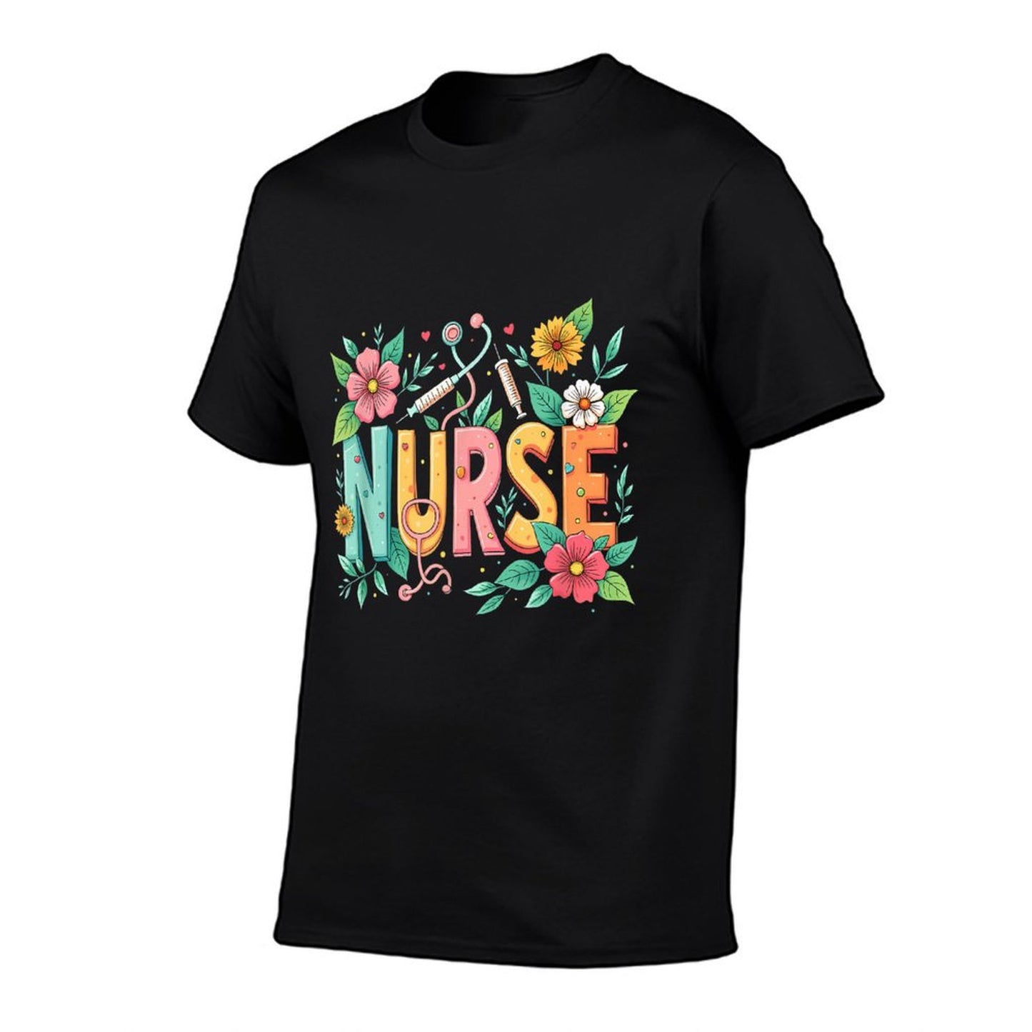 Cute Retro Groovy Nurse Flower Nursing 0CT9JL T-Shirt