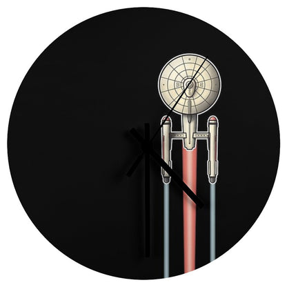 USS Enterprise Star Trek 2 Wall Clock