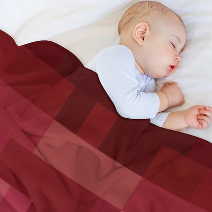 Red And White Pixel  Design Throw Blanket