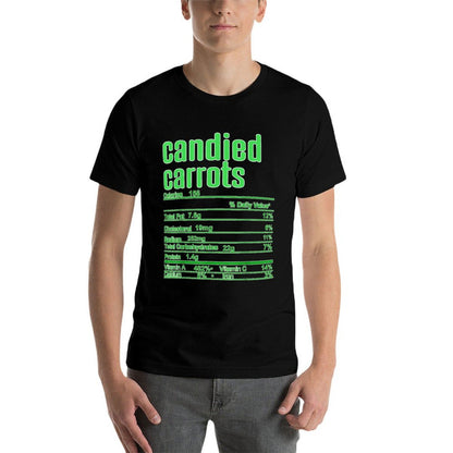 Thanksgiving Christmas Candied Carrots Nutrition Fact  Graphic-printed T-Shirt