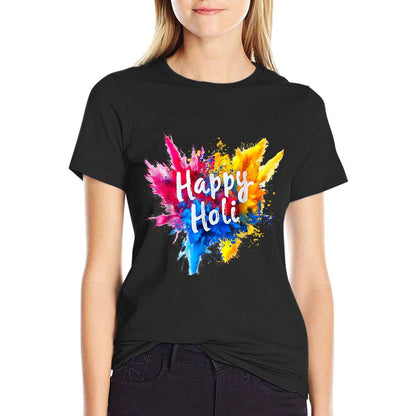 Happy Holi For Women Men Kids Color India Hindu Gifts T-Shirt