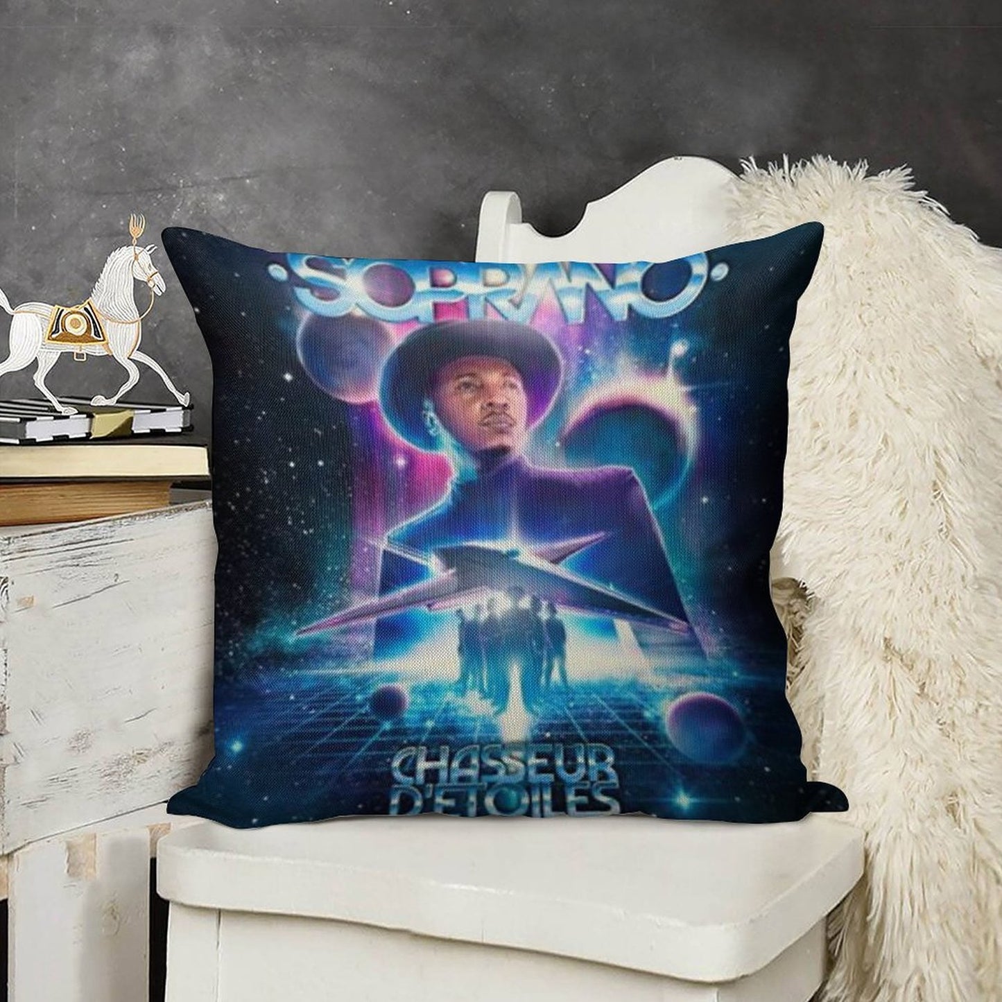 SOPRANO STAR HUNTER Linen Throw Pillow Cover