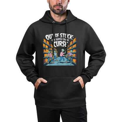 Out of Stock, The Supply Chain Curse. Logistics Halloween Cotton-Polyester Blend Hoodie