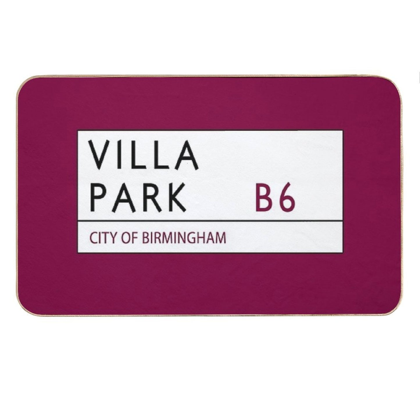 Villa Park Road Sign Bath Mat