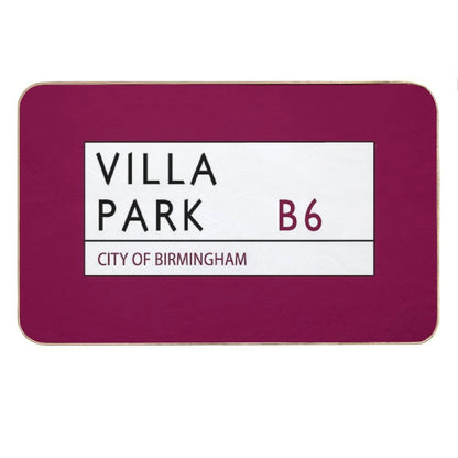 Villa Park Road Sign Bath Mat