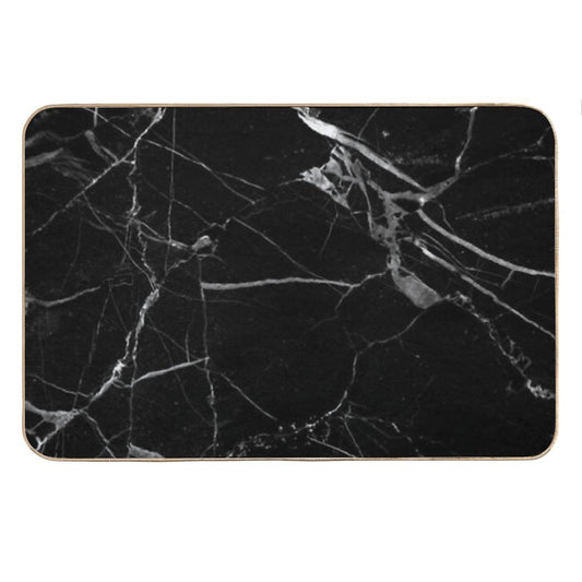 Black And White Marble Bath Mat