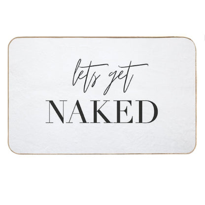 Lets Get Naked, Bathroom, Fun, Bathroom Deco, Bathroom Shower Curtain, Bathroom Rug, Bathroom Fun Bath Mat
