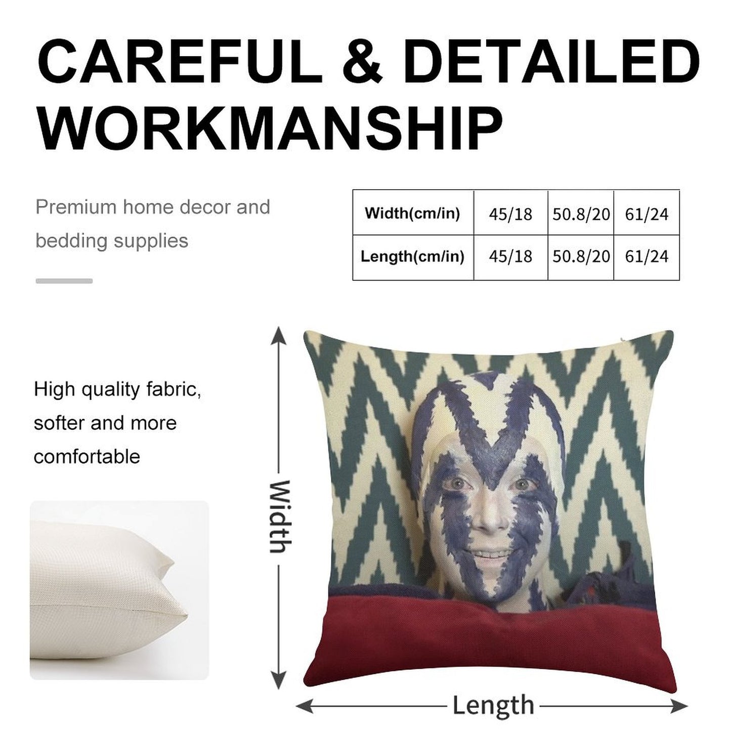 I'm A Chair Beech Linen Throw Pillow Cover