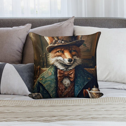 Vintage Victorian Style Mr Frederick Fox Soft Shrink-Resistant Throw Pillow