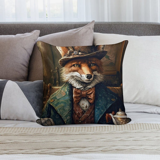 Vintage Victorian Style Mr Frederick Fox Soft Shrink-Resistant Throw Pillow