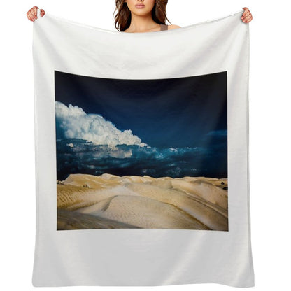 Storm Clouds Over The Desert Throw Blanket