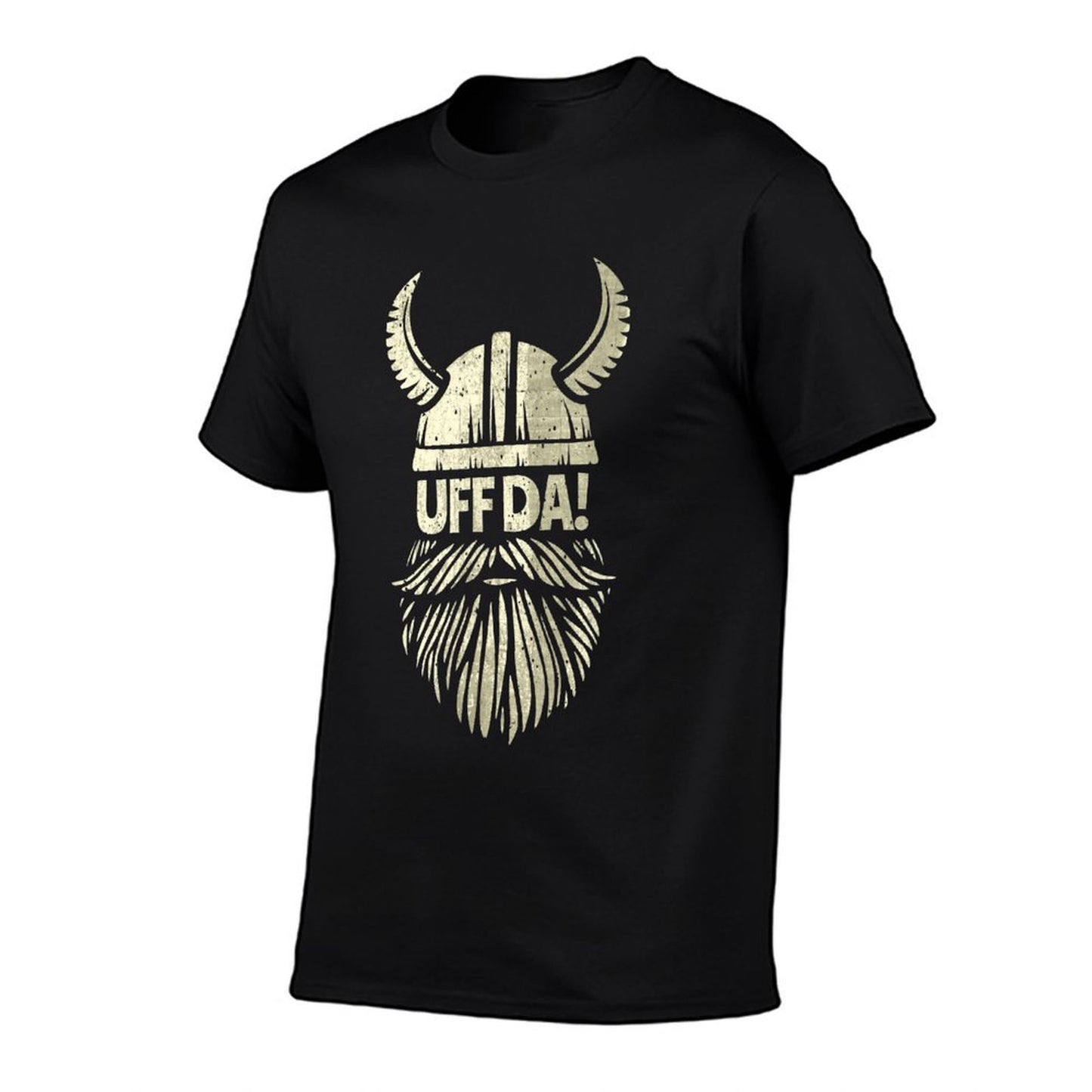 Uff Da Norwegian Quote Scandinavian Viking Helmet Beard Man T-Shirt