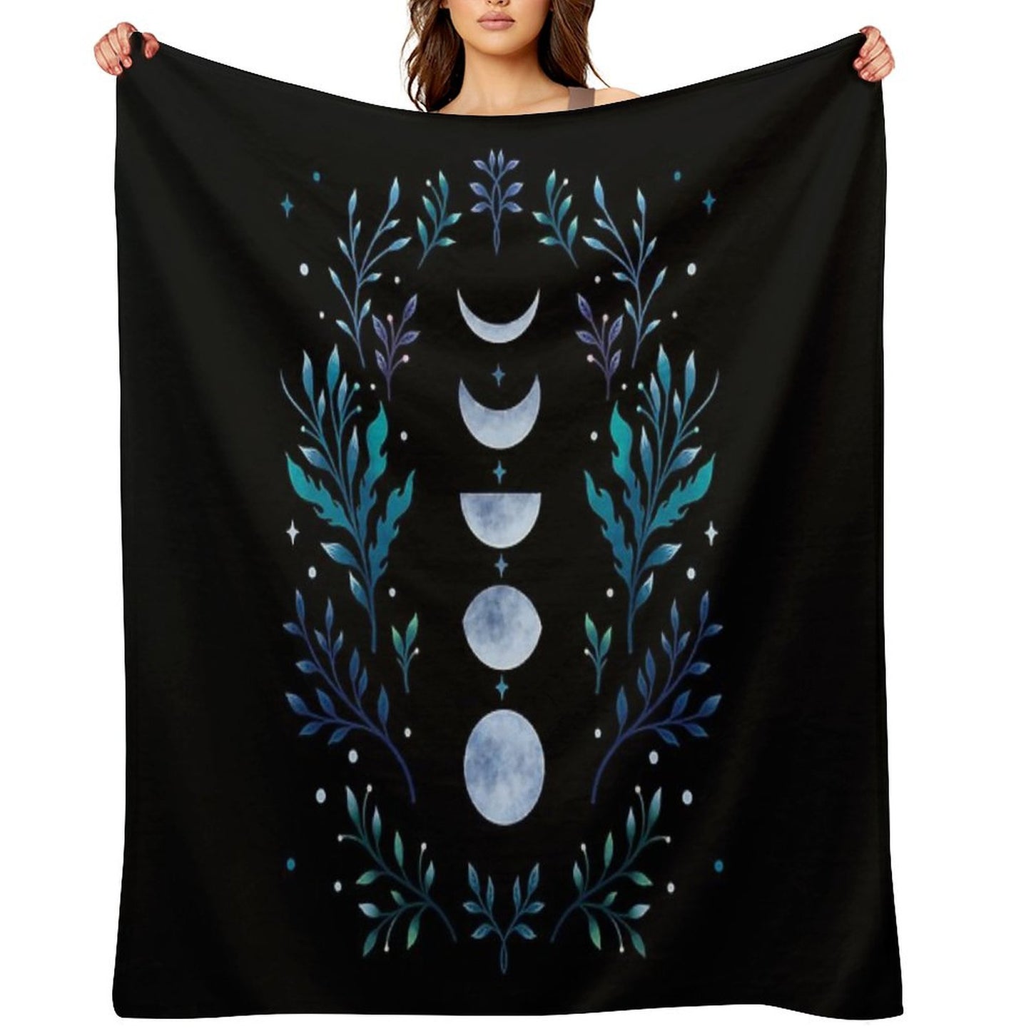 Moonlit Garden Throw Blanket
