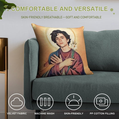 Timothee Chalamet Saint Soft Skin-Friendly Throw Pillow