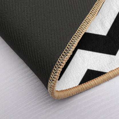 Black And White Zigzag Chevron Bath Mat