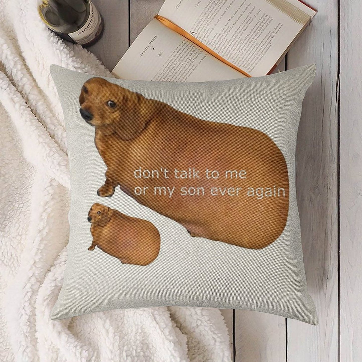 Don't Talk to Me Or My Son Ever Again - Geek Linen Throw Pillow Cover