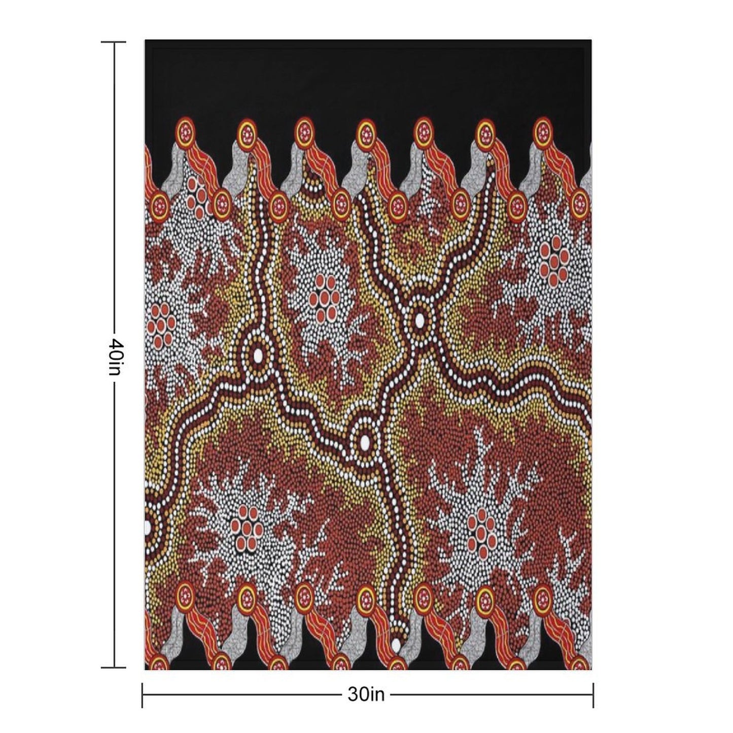 Aboriginal Art Authentic – Travels Throw Blanket