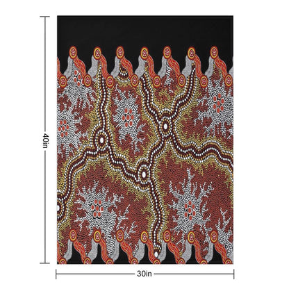 Aboriginal Art Authentic – Travels Throw Blanket