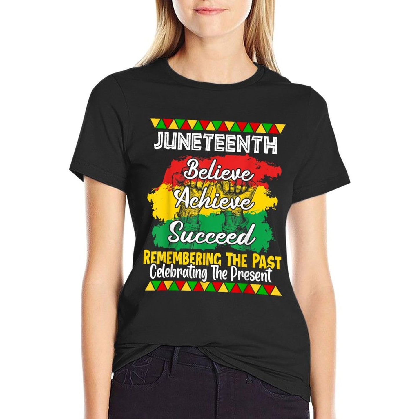 Juneteenth Is My Independence Day Black Pride  Heathered Texture T-Shirt