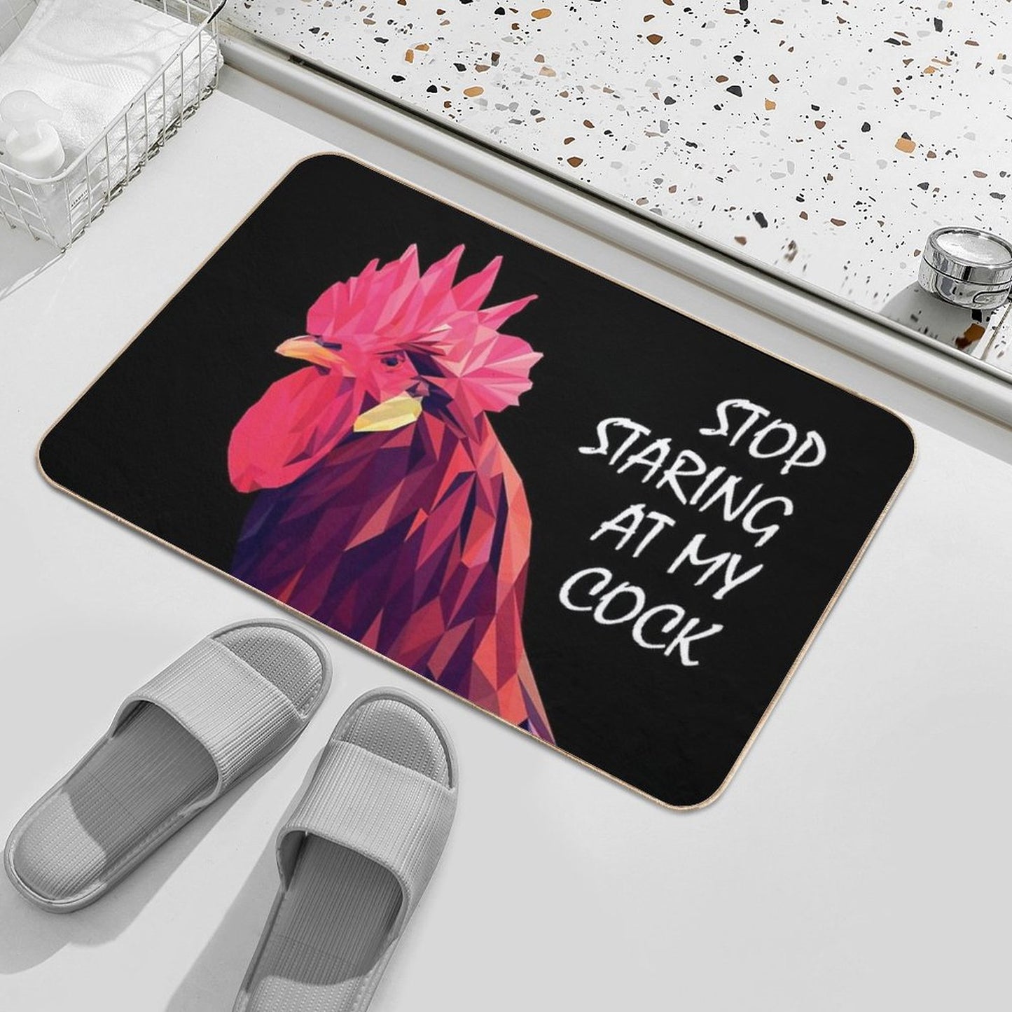 Stop Staring at My Cock Bath Mat
