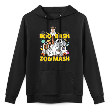 Boo Bash Zoo Mash Halloween Animals Kangaroo Pocket Hoodie