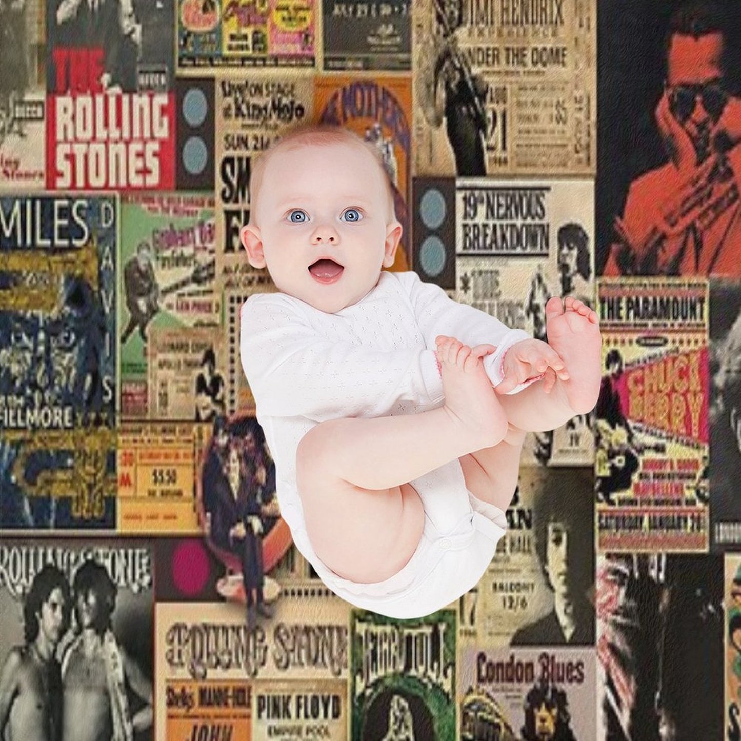 Rock N' Roll Stories Throw Blanket