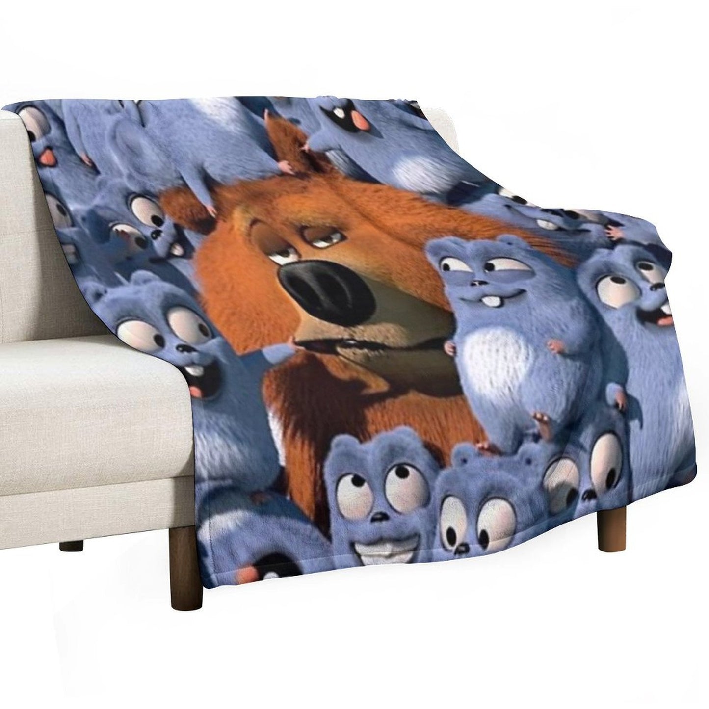 Grizzy And The Lemmings Throw Blanket