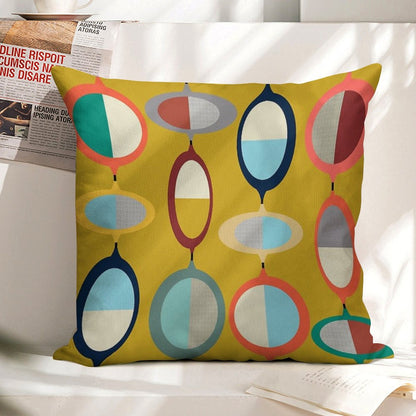 Mid-Century Modern #3 Linen Throw Pillow Cover