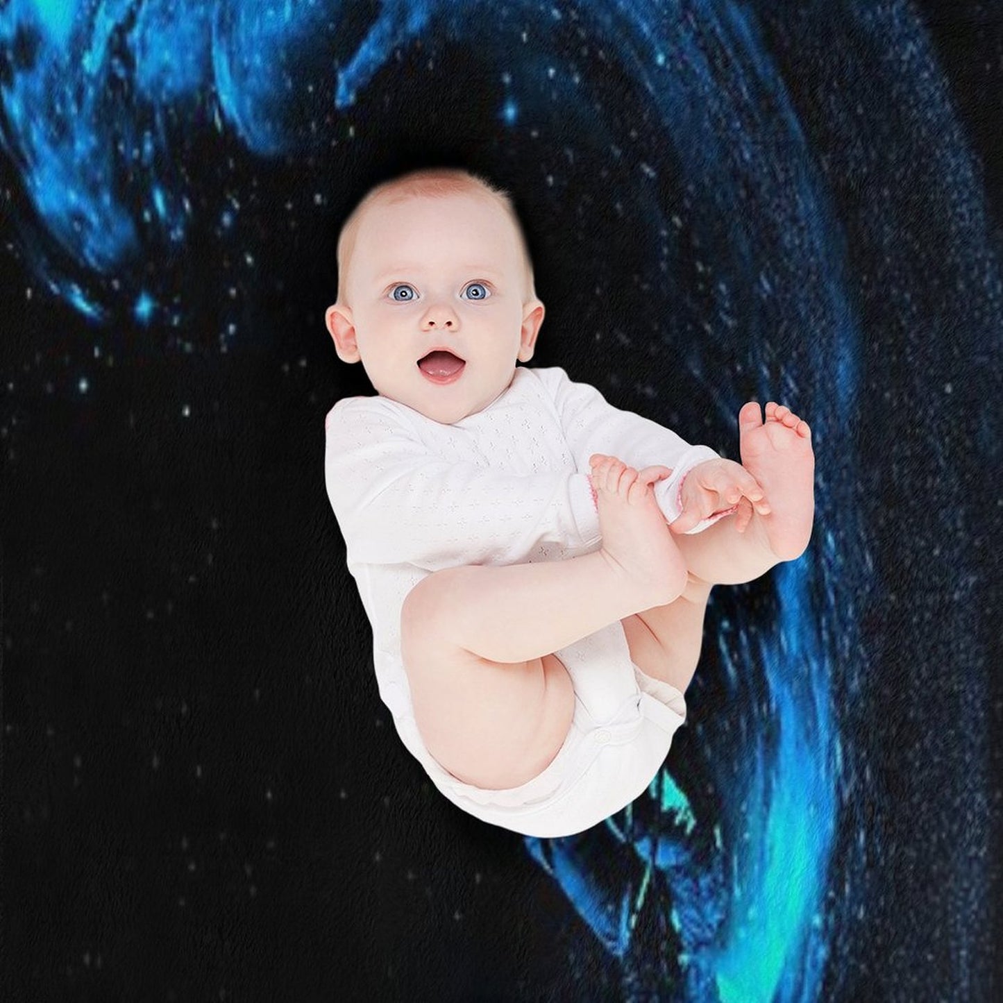 Space Surfing Throw Blanket