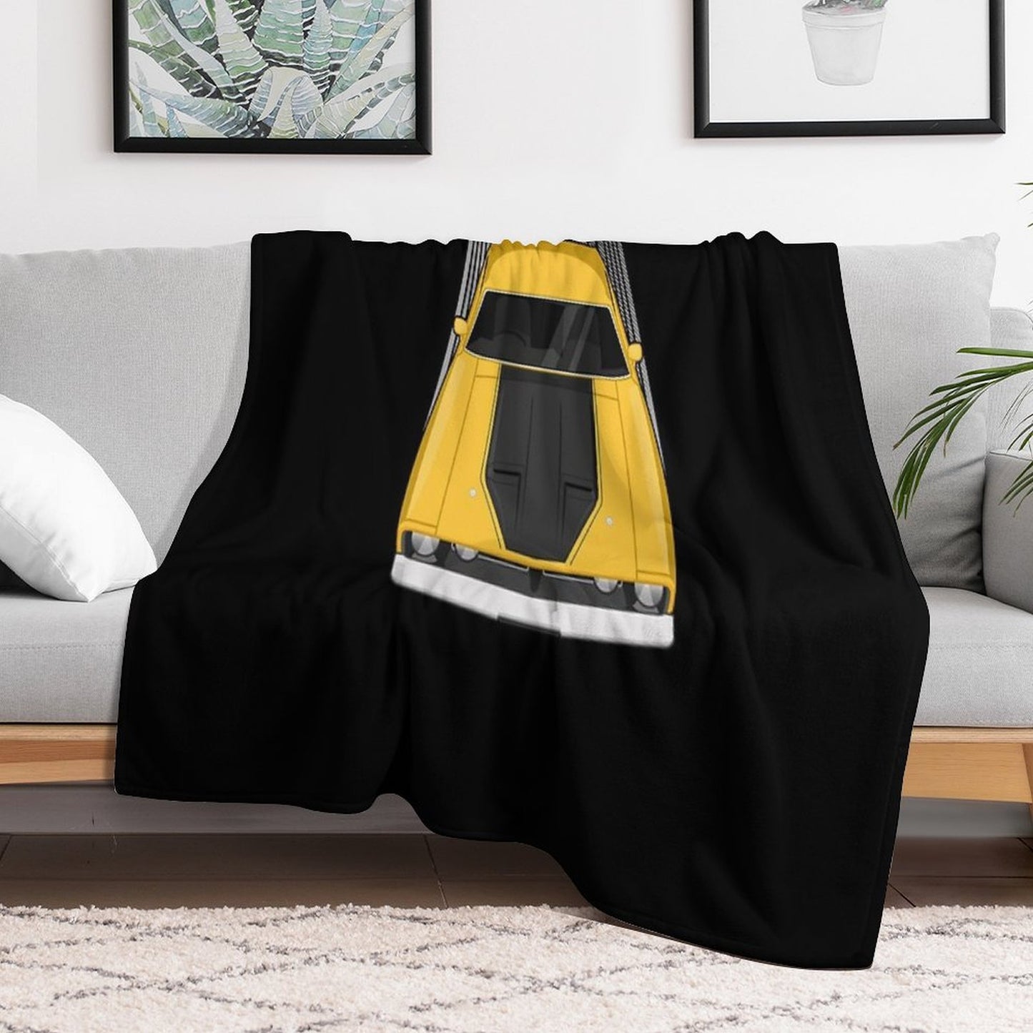 Ford Falcon XB GT 351 - Yellow Throw Blanket